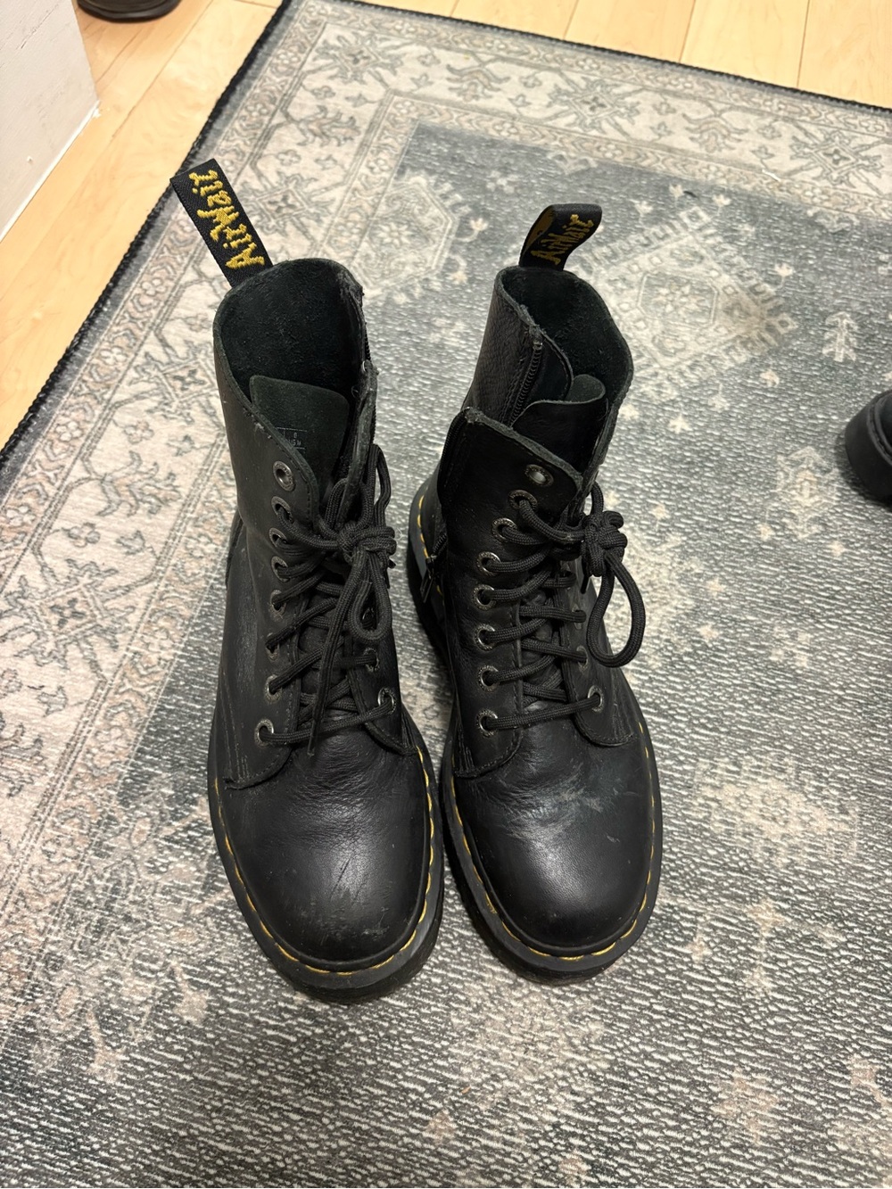 Dr. Martens Jadon III Black Leather Platform Boots